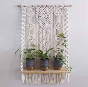 Nordic hand woven tapestry shelf bedroom living room hotel home furnishings
