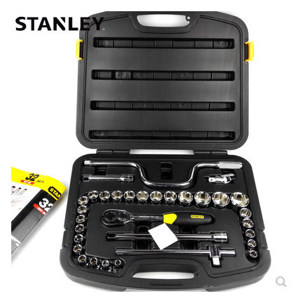 史丹利32件套12.5mm系列公制综合组套套筒棘轮扳手94-693-22