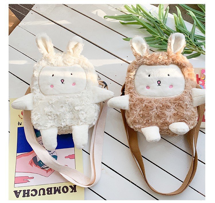 Teddy Soft Cute Little Sheep Shoulder Bag Cute Cartoon Girl Mobile Phone Bag display picture 1