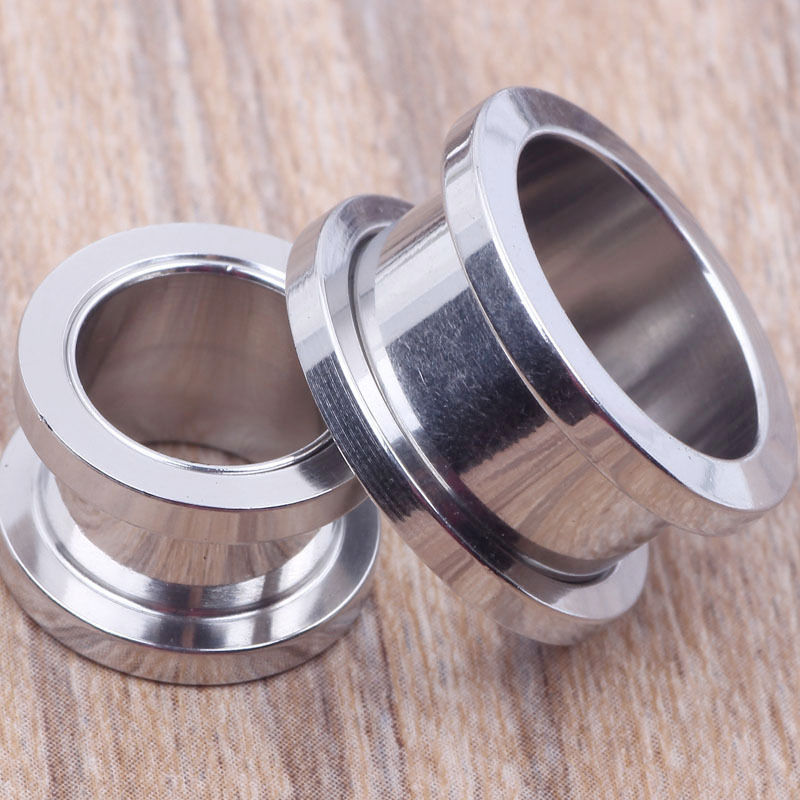 10mm Colored Pulley Ear Expander, Stainless Steel/Titanium Steel Ear Piercing Jewelry, Hollow Taper Earrings detail image 8