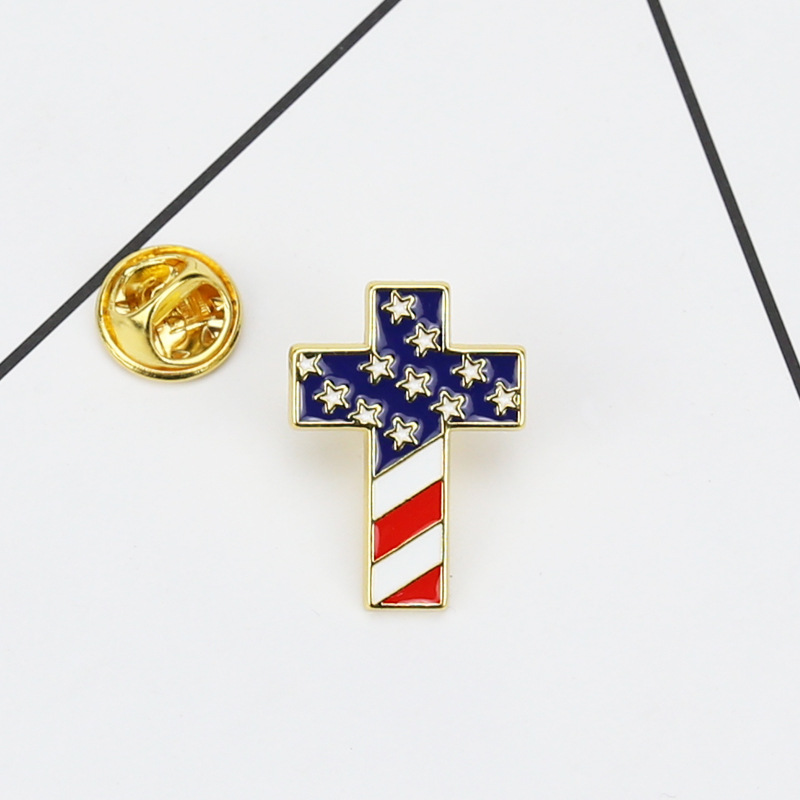 Ethnic Style Cross National Flag Zinc Alloy Enamel Unisex Brooches display picture 2