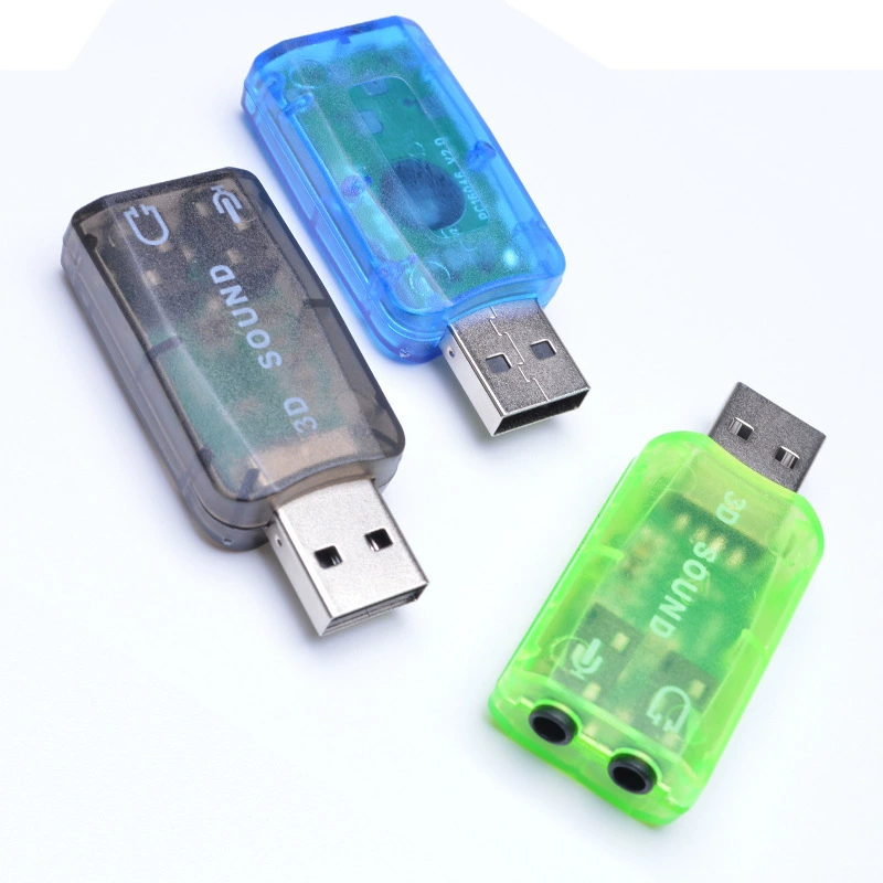 USB звуковая карта внешняя 5.1 с микрофонным разъемом для ноутбука