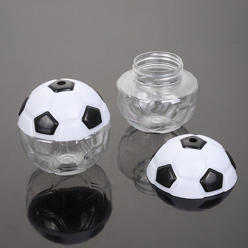 产地货源32口足球型PET塑料瓶 创意足球大力糖果包装瓶可定制规格