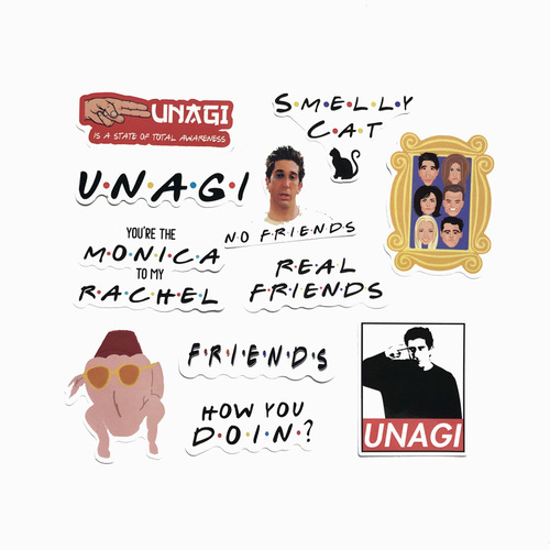 American TV series Friends Stickers Trolley Luggage Suitcase Suitcase Scooter Graffiti Stickers Car Body Stickers