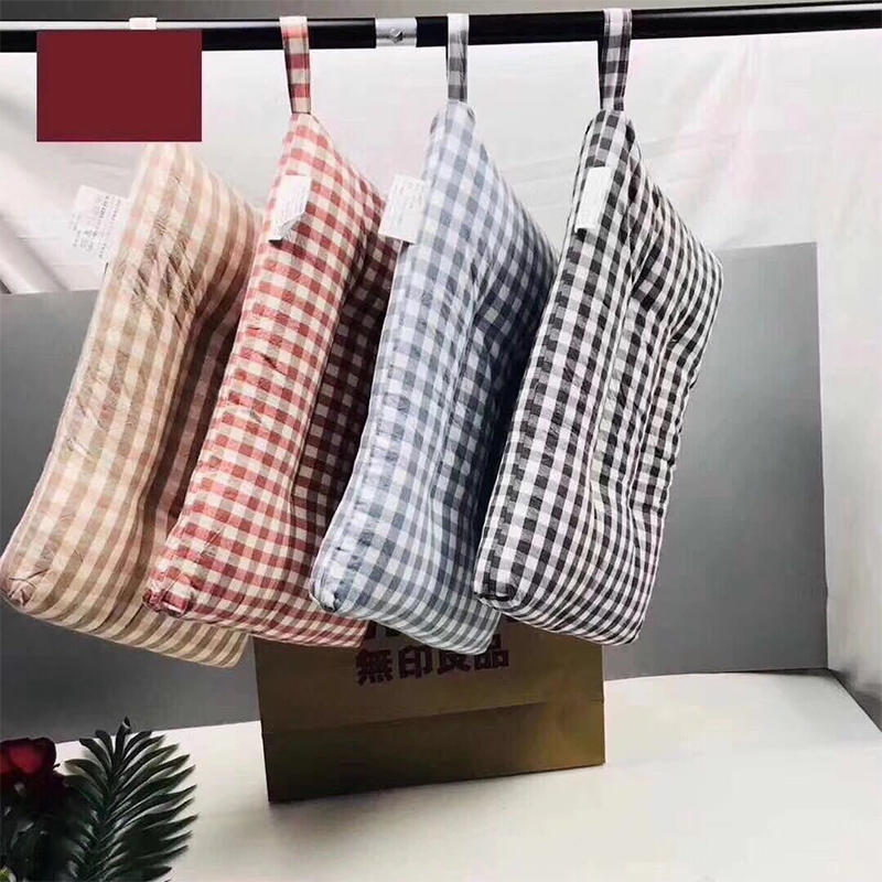 微商爆款 无印风全棉良品水洗棉儿童碎乳胶颗粒枕乳胶枕护颈 批发|ms