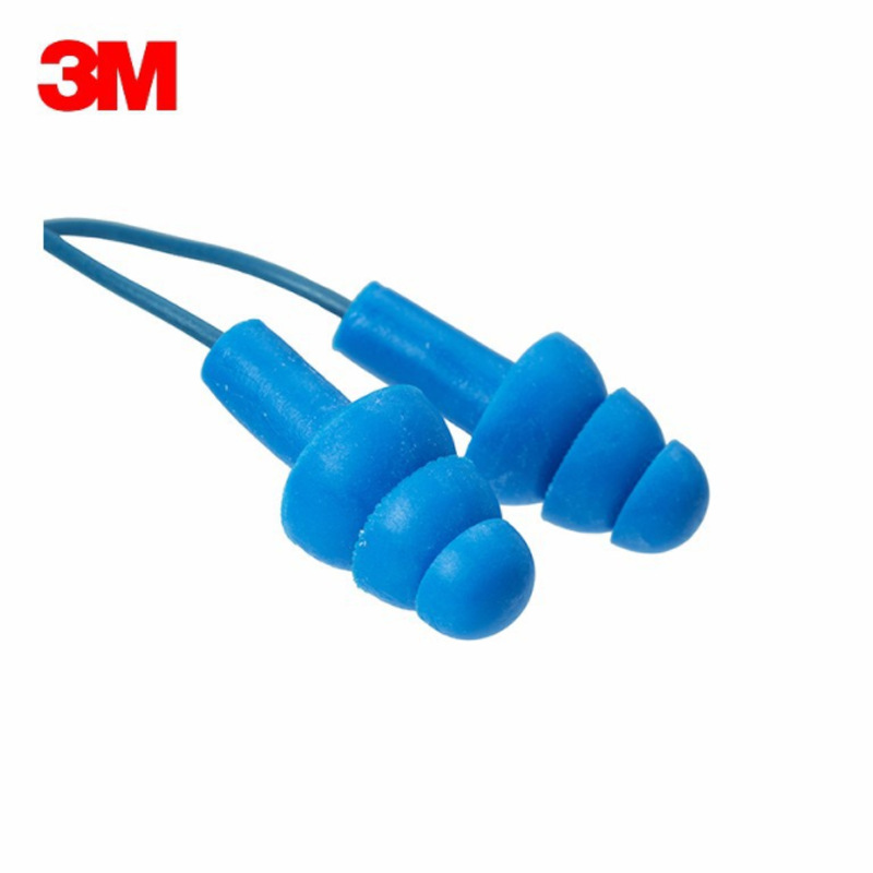3M隔音耳塞 340-4007带线防噪音降音圣诞树 防护耳塞工作耳塞