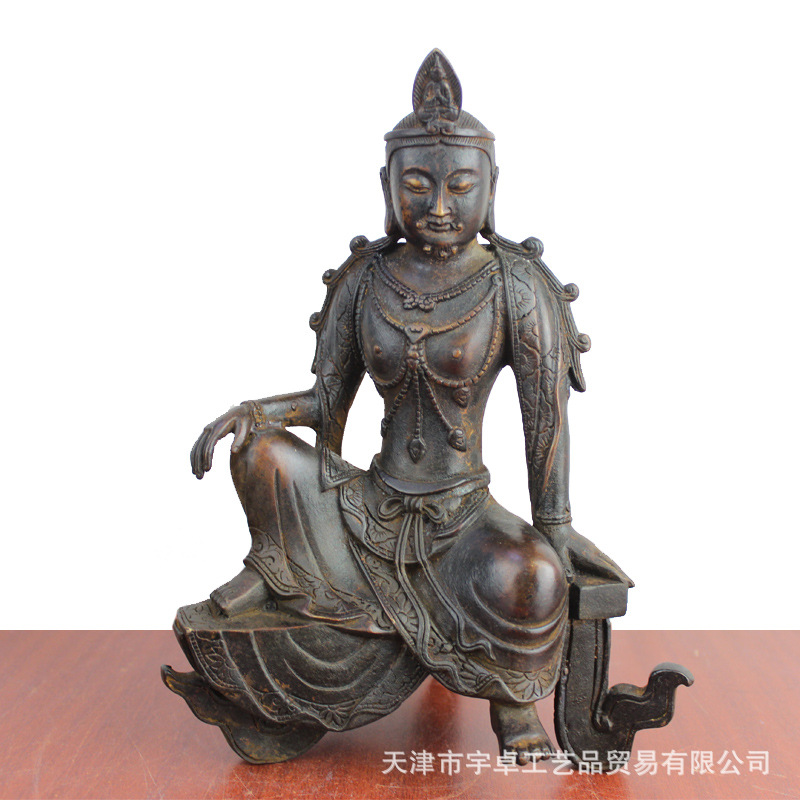 宇卓铜器纯铜佛像黄铜佛像 无量寿佛 仿老做旧工艺品摆件