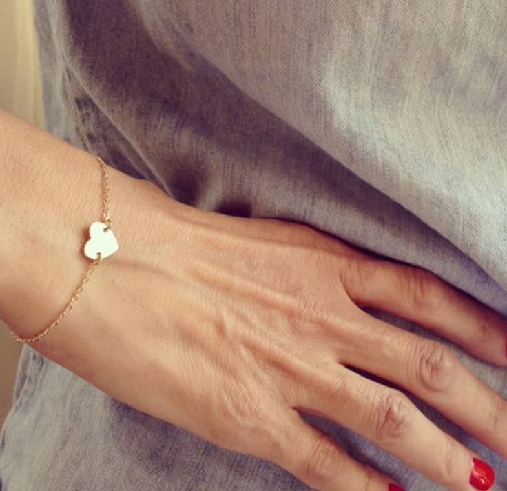 Heart Shaped Love Bracelet Silver