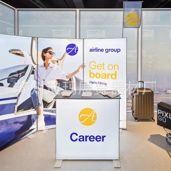 迪玛展示-厂家销售无需工具便携式参展双面热转印卡布灯箱展台