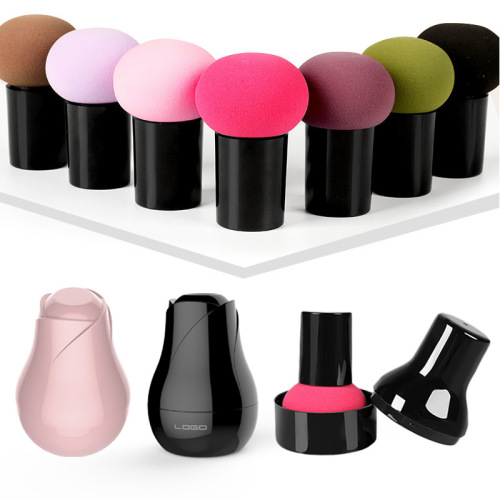 Factory Direct Sales BB Cushion Cream Handle Makeup Brush Wet and Dry Dual-Use Beauty Egg with Outer Box Mushroom Head Powder Puff Box Set