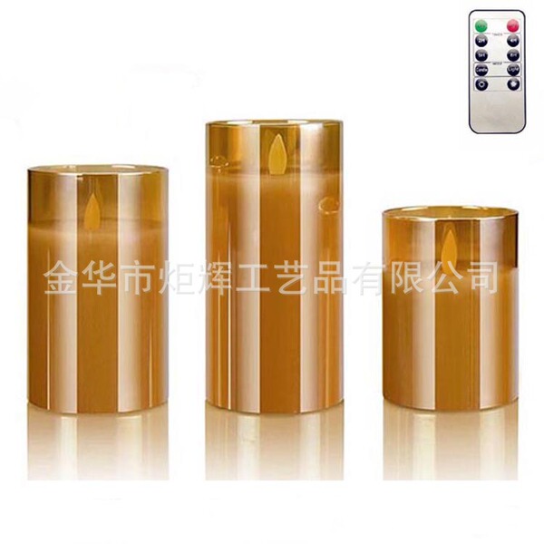 glass electronic candle