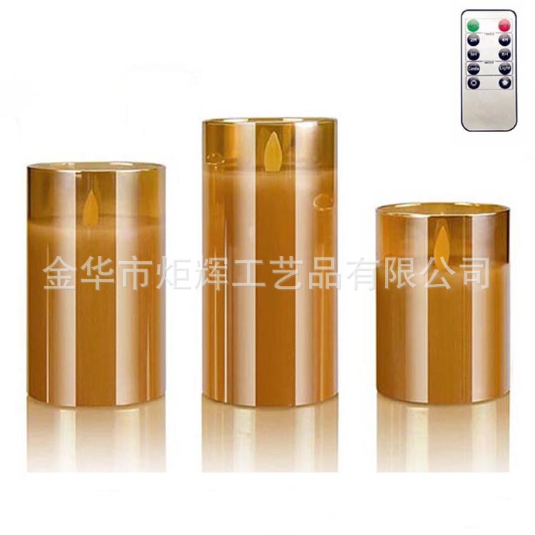 glass electronic candle