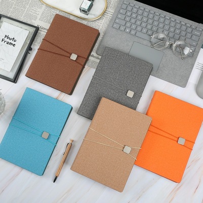 Manufactor customized originality business affairs Retro A5 Binder notebook diary Buckle Elastic band Notepad Meeting of the