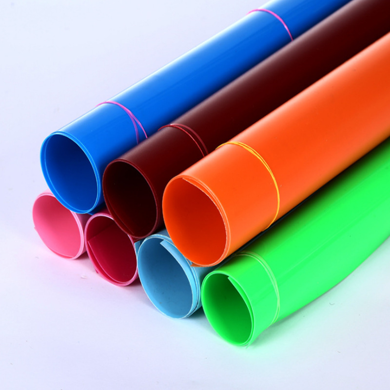 实色pvc片材卷材厂家批发广告牌 装饰 包装使用彩色透明pvc胶片