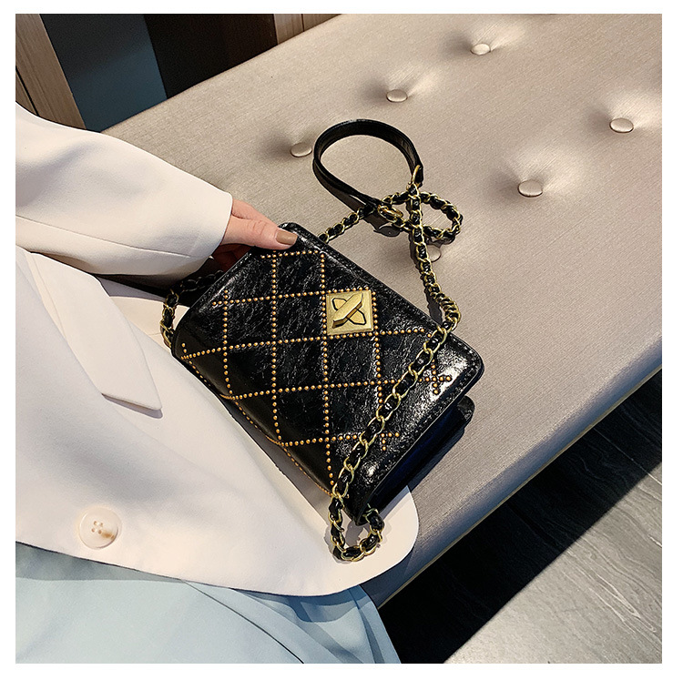 New Trendy Korean All-match Messenger Rhombus Chain Fashion Small Square Bag display picture 5