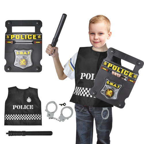 Factory direct sales Children's police uniforms Halloween costumes Festival costumes Children's role-play props