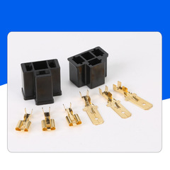 全套H4汽車大燈燈座公母接插件連接器改裝插座耐高溫燈泡插頭