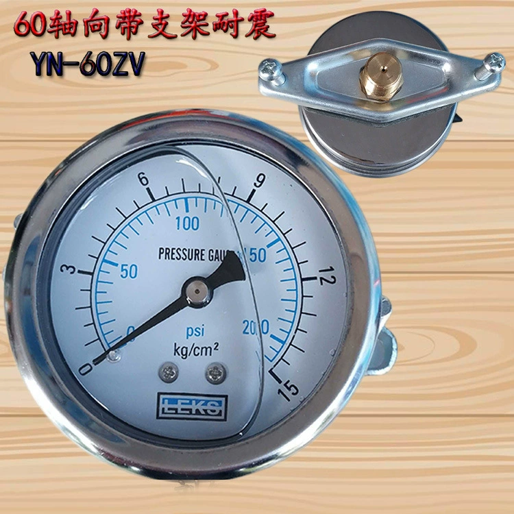 Оптовая поставка оптовая ударопрочный гидравлический манометр YN60ZV 7/10/15/25/35KG с кронштейном монтажный манометр