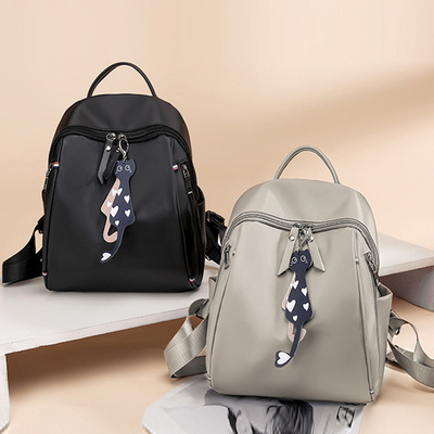 休闲时尚双肩包 户外女士背包 防水单肩斜跨包