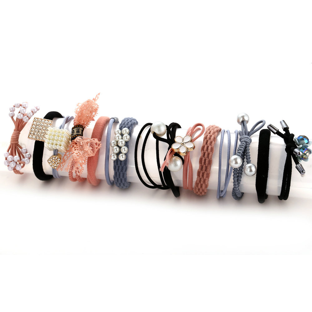 Hair Accessory Hair Ponytail Rubber Band Sweet Head Rope Hair Ring 15 Piece Suit display picture 2