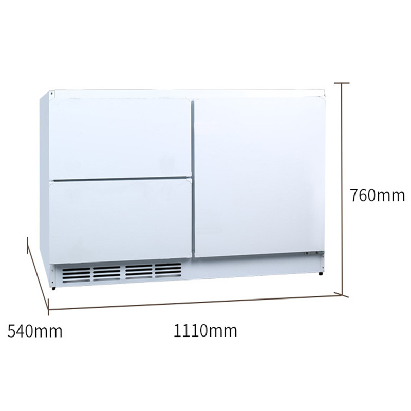 嵌入式卧式变频风冷冰箱 家用橱柜冰箱超薄无霜冰箱源头厂家直供