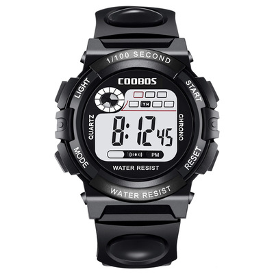 新款led矽膠防水夜光兒童電子表 時尚運動watches多功能學生手表