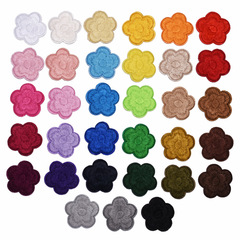 Universal Small Plum Blossom Computer Embroidery Fabric Backing Glue Iron-on Plant Flowers Tablecloth Clothing Shoes Hats Accessories Wholesale