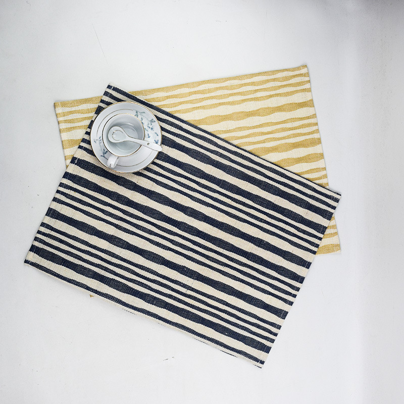 source factory Japanese Plain Jane manual Fabric art Mat natural Ramie square Insulation pad Doily teacup Bowls mat