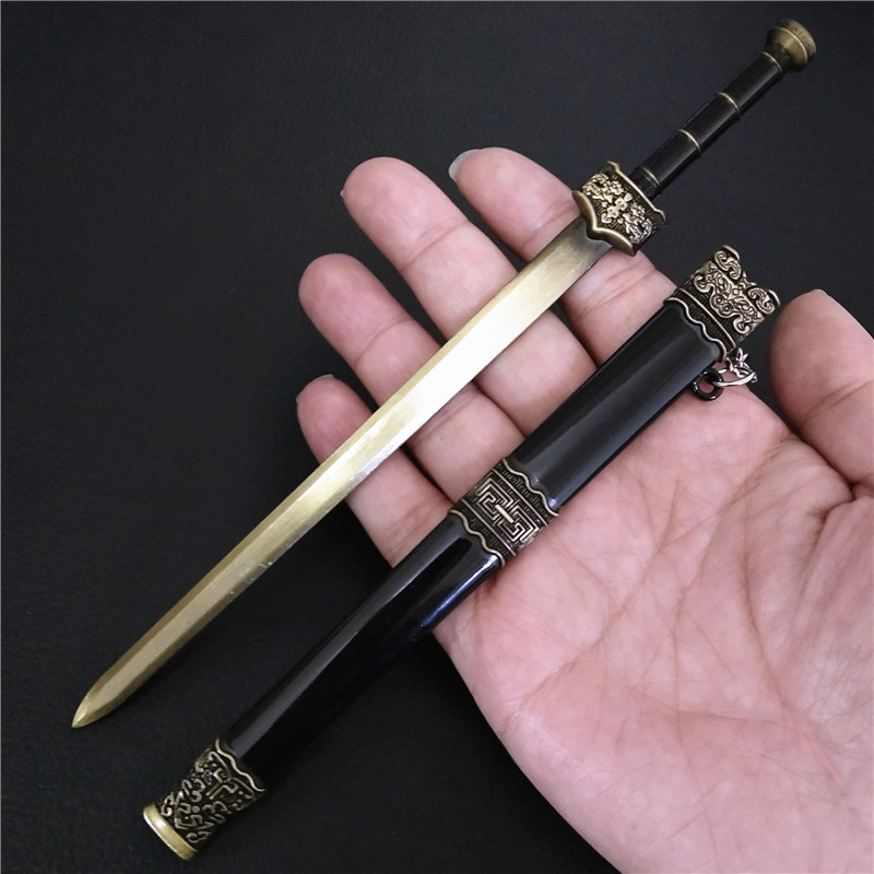 中国古汉剑秦始皇越王剑如意剑武器模型古代名剑合金兵器挂件-阿里巴巴