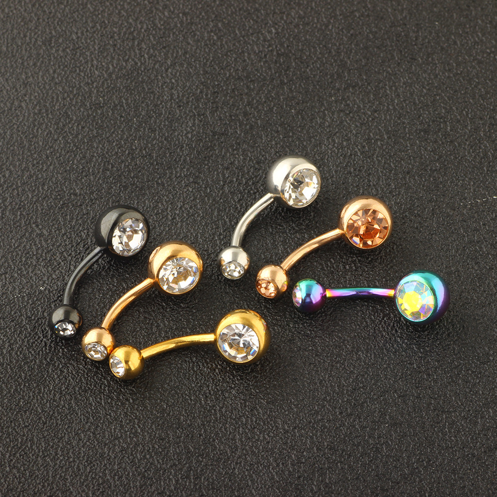 6-Piece Stainless Steel Belly Button Ring Set for Women - Navel Piercing Jewelry,2024 New Dangle Umbilical Hoops detail image 7