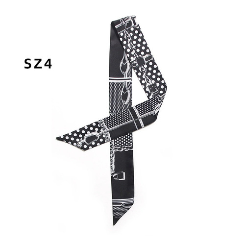New wave polka dot leather accessories, twisted and bound bag handles, silk scarf small ribbon decoration, scarf strap for women, neck scarf