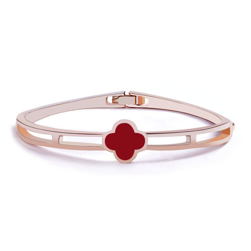 Jewelry hollowed-out clover bracelet European and American style women's jewelry accessories livestreaming stall supply fashionable bracelets