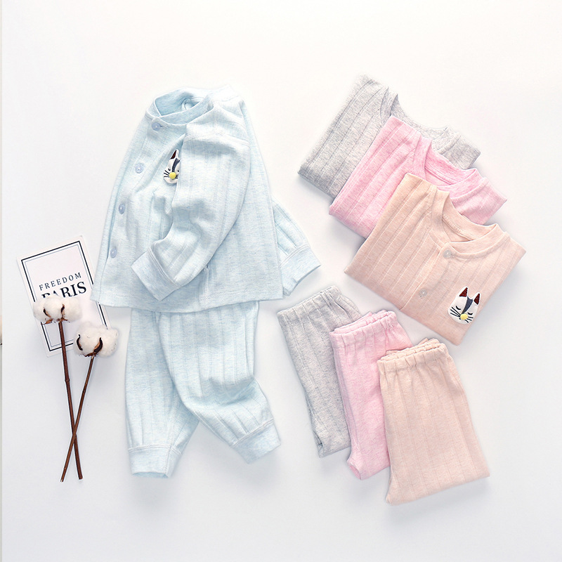 婴儿内衣套装纯棉薄款0-3个月1岁宝宝秋衣秋裤新生儿衣服春秋幼儿
