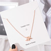 Necklace stainless steel, golden chain, short accessory, decorations, pendant, does not fade, pink gold, Japanese and Korean, South Korea, simple and elegant design