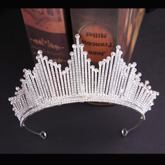 2019 New Silver Bridal Crown Wedding Hair Accessory Gown Accessory European Birthday Crown