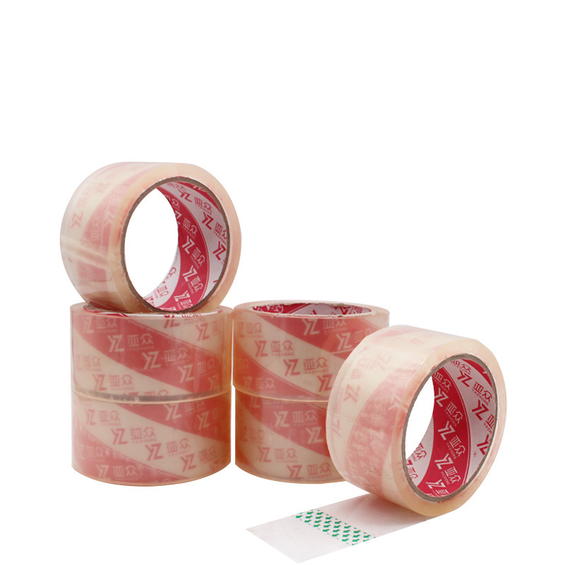 亚众透明胶带快递打包封箱胶带高透明封口胶带筒装大卷胶带批发