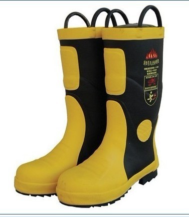 消防员灭火防护靴/消防靴/带包钢头胶靴/防穿刺胶靴/消防员装备