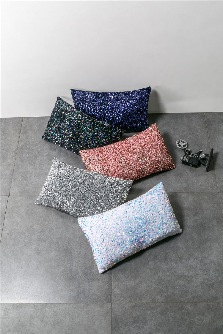 Housse de coussin décorative pour canapé, motif floral, broderie colorée, couleur unie, style nordique_voghion.com