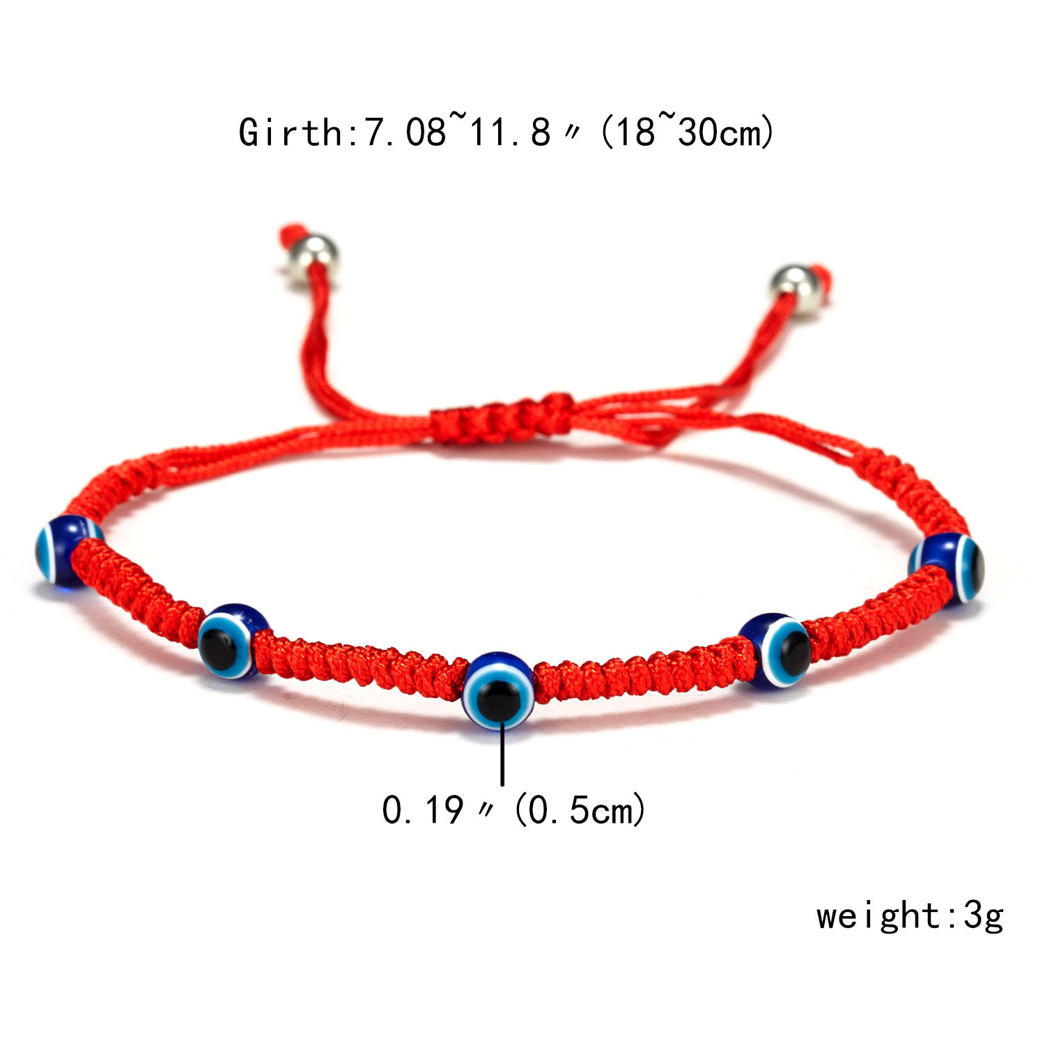 Bracelet De Corde Rouge Yeux Mauvais Yeux Bleus Européens Et Américains En Gros display picture 3