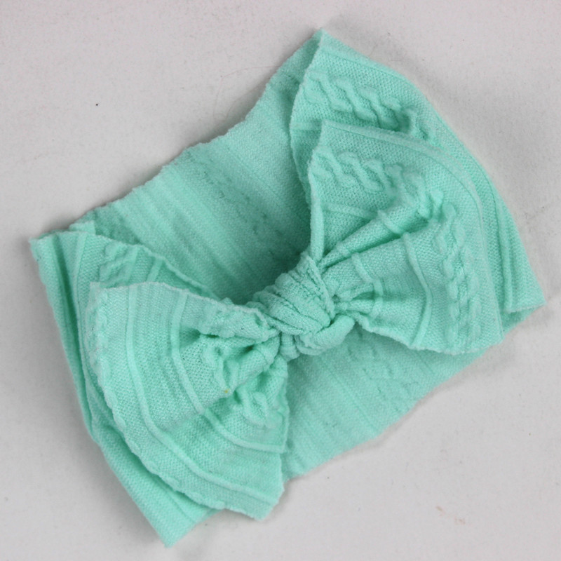 0-1 Year Old Baby Soft Bow Hairband Nylon Jacquard Wide-brimmed Headband display picture 5