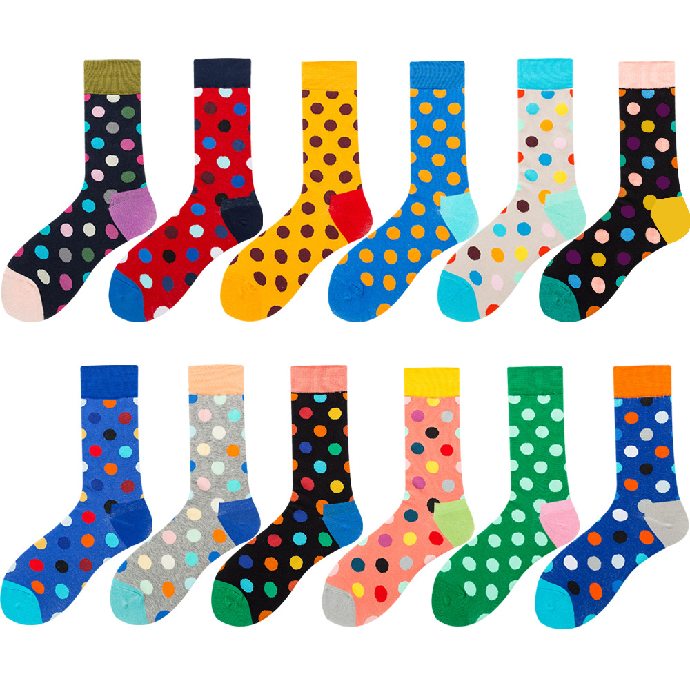 12 colors polka dot tube socks nihaostyles clothing wholesale NSAMW72005