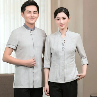 保洁服短袖酒店宾馆客房工作服夏装女物业楼层清洁工阿姨PA制服新