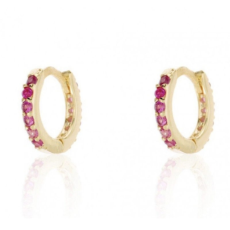 Rhinestones Inlay Material Wholesale Jewelry 1 Pair Simple Style Round Alloy Rhinestones Earrings