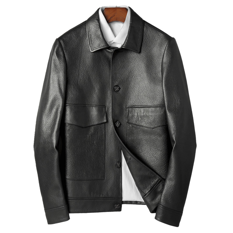 Veste cuir pour homme en En peau de mouton - Ref 3412545 Image 4