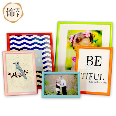 厂家直销创意圆弧pvc塑料照片墙影楼相框画框摆台批发定制6寸A3A4