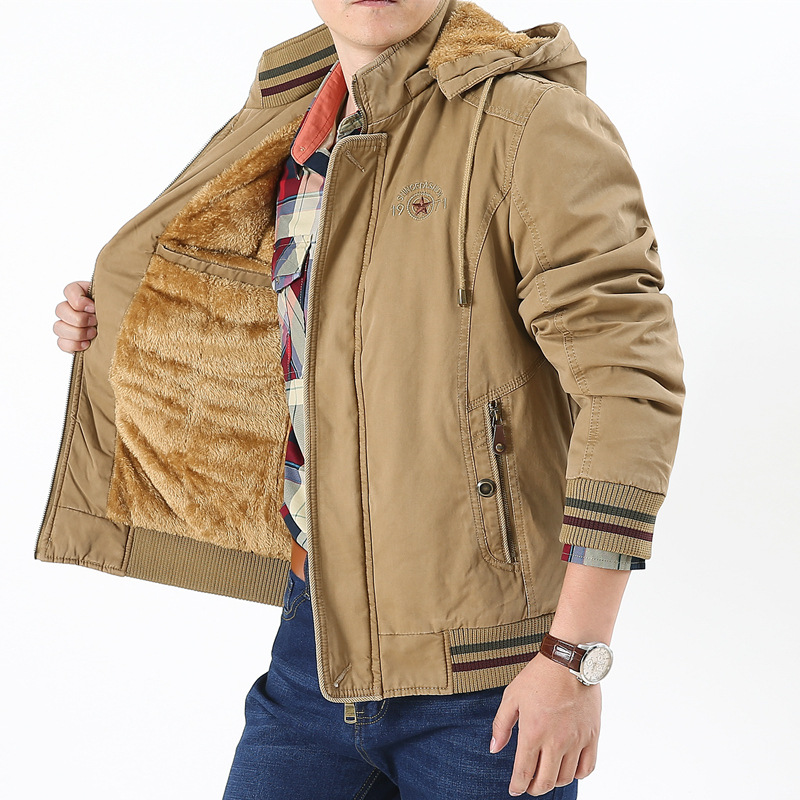 9917 transfronteriza Abrigo acolchado de algodón para hombres Abrigo de invierno cálido acolchado de algodón para hombres