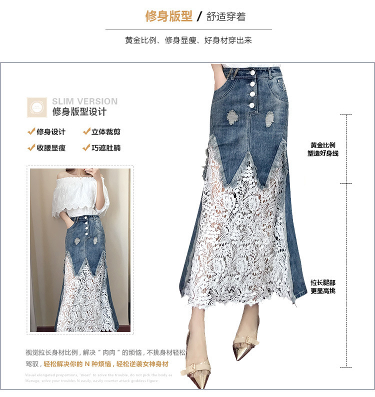 Costume femme UNE GéNéRATION en Dentelle de denim - Ref 3334361 Image 12