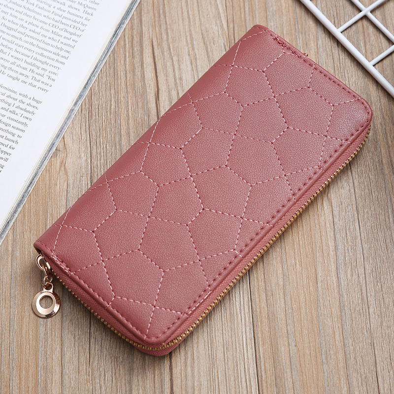 121g Weight Polyester Lining Material Zipper Closure Type Business Occasion Pu Leather Material Solid Color Pattern Women'S Gender Square Shape Rose Red, Red, Gold, Silver, Black Color Nihaojewelry Wholesale Accessories New Fashion Sewing Thread Geometric Pattern Clutch 19