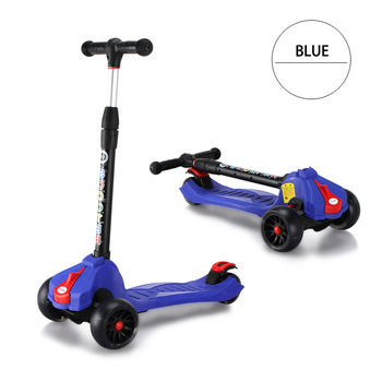 Transfronterizos dedicados a la altura de tres velocidades de dirección de gravedad ajustable PU rueda flash scooter para niños de 3 - 12 años