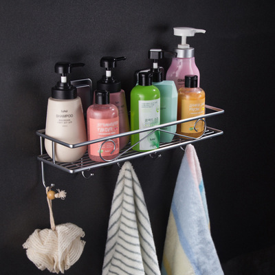 纳米电镀不锈钢卫浴无痕置物架跨境热卖款可承重10kg反复使用贴|ms